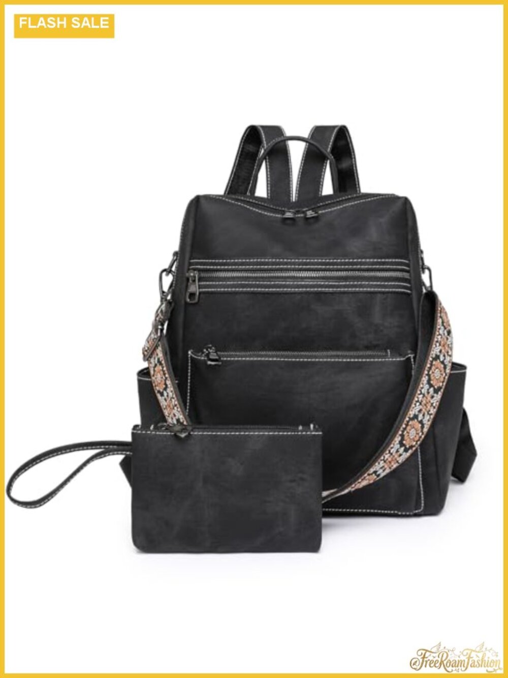 Women's PU Leather Backpack Purse Anti-Theft Waterproof Multi-Pocket Travel